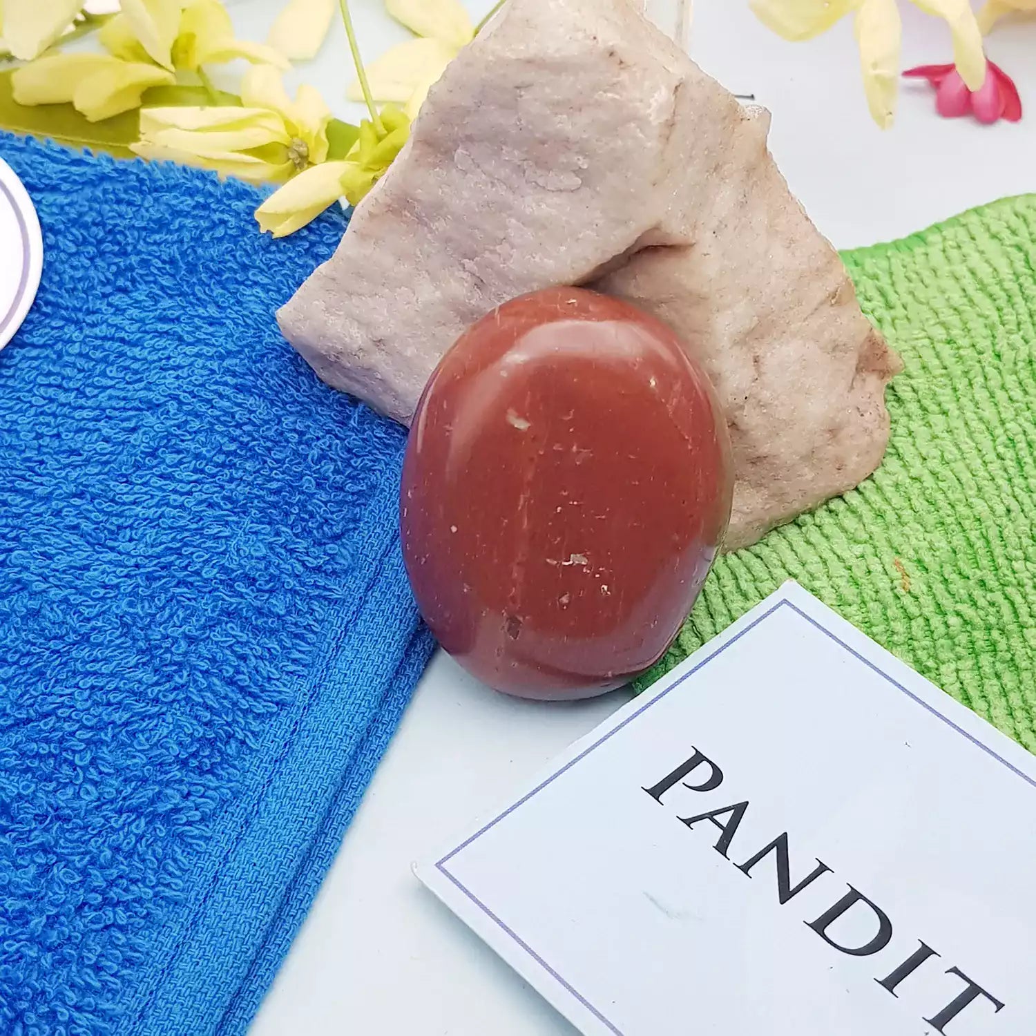 Red Jasper Healing Crystal Palm Stone