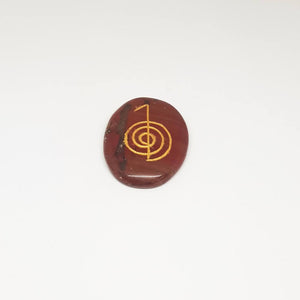 Red Jasper Reiki Symbol Healing Stones Set