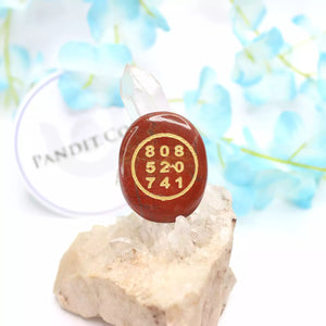 Red Jasper Zibu Coin