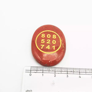 Red Jasper Zibu Symbol Coin