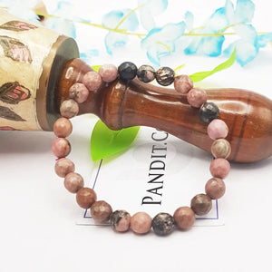 Rhodonite Crystal Diamond Cut Bracelet