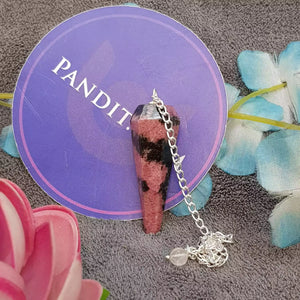 Rhodonite Crystal Dowsing Pendulum