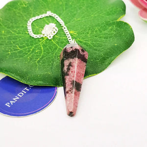 Rhodonite Crystal Dowsing Pendulum