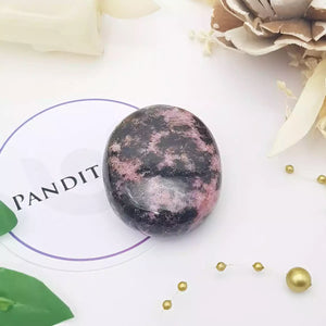 Rhodonite Healing Crystal Palm Stone