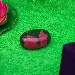 Rhodonite Healing Crystal Palm Stone