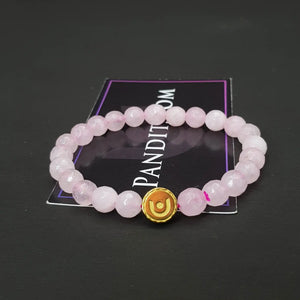 Rose Quartz Diamond Cut Bracelet