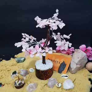 Rose Quartz Gemstone Tree