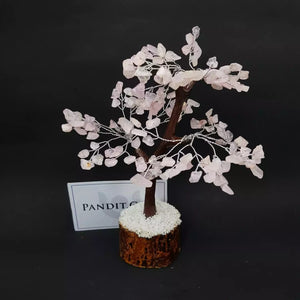 Rose Quartz Gemstone Tree