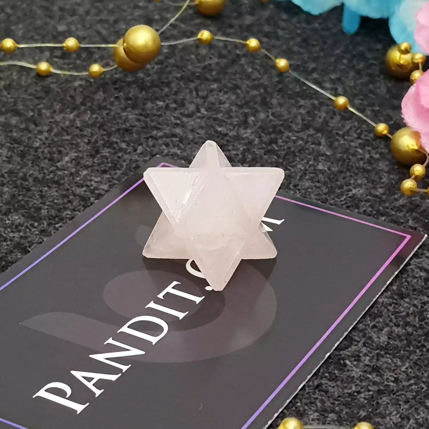 Rose Quartz Merkaba Star