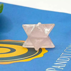 Rose Quartz Merkaba Star