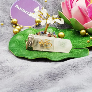 Rose Quartz Om Pencil Pendant