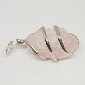 Rose Quartz Spiral Pendant
