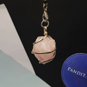 Rose Quartz Spiral Pendant