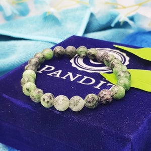 Ruby Zoisite Diamond Cut Bracelet