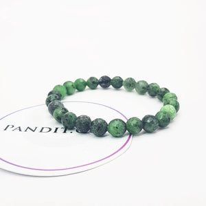 Ruby Zoisite Diamond Cut Bracelet