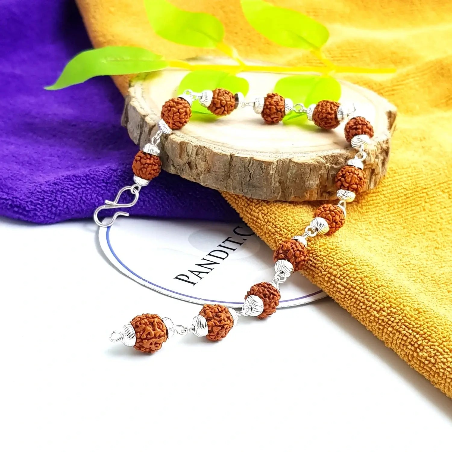 Rudraksha Bracelet with Silver Capping