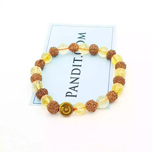 Rudraksha Citrine Bracelet