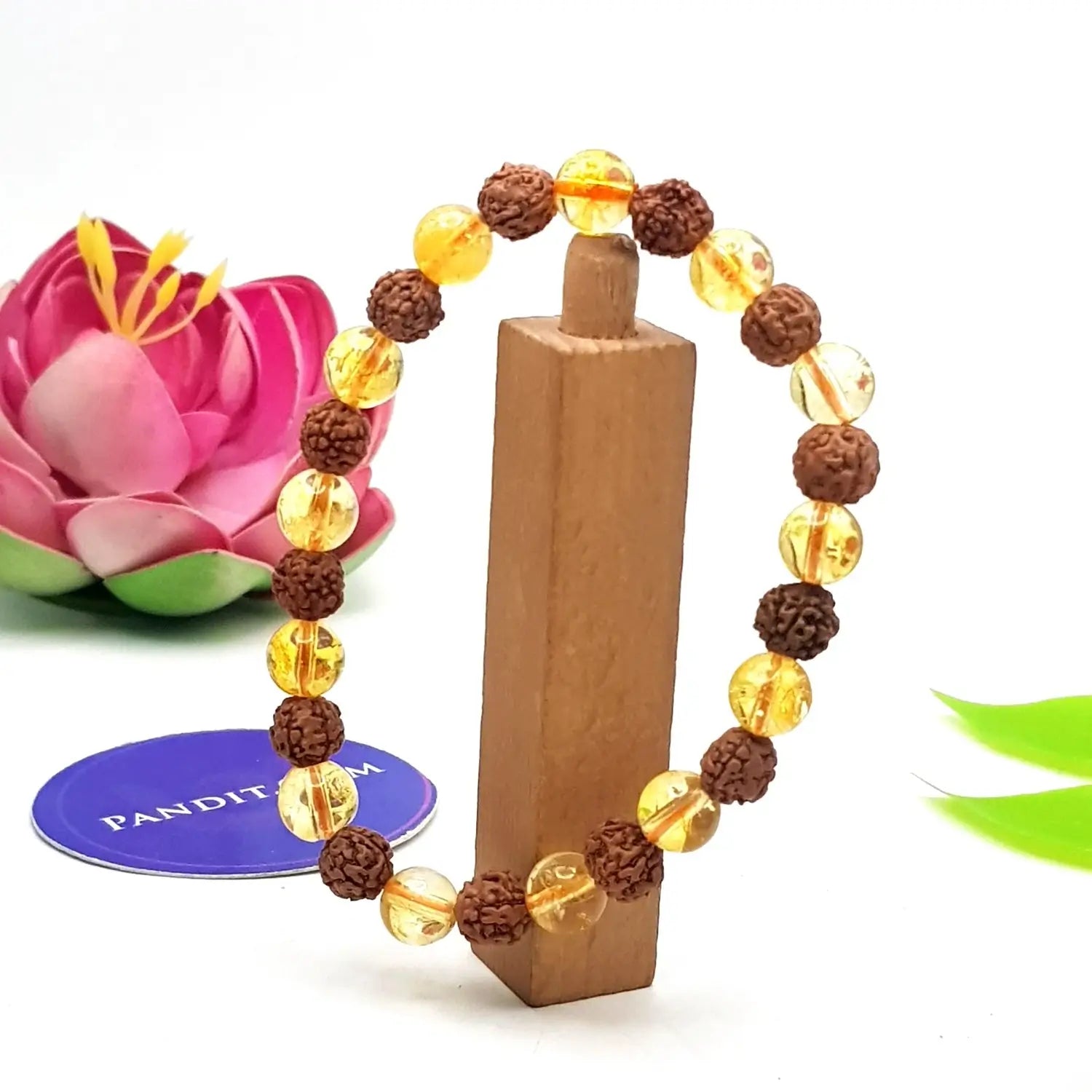 Rudraksha Citrine Bracelet - To Achieve Success