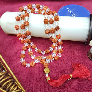Rudraksha Crystal Mala - Pandit.com