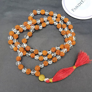 Rudraksha Crystal Mala - Pandit.com