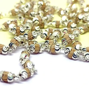 Rudraksha Rudrani Mala with Silver Capping