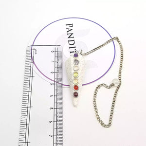Scolecite 7 Chakra Dowsing Pendulum