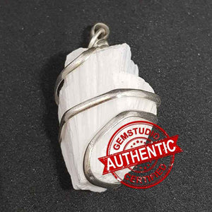 Scolecite Spiral Pendant