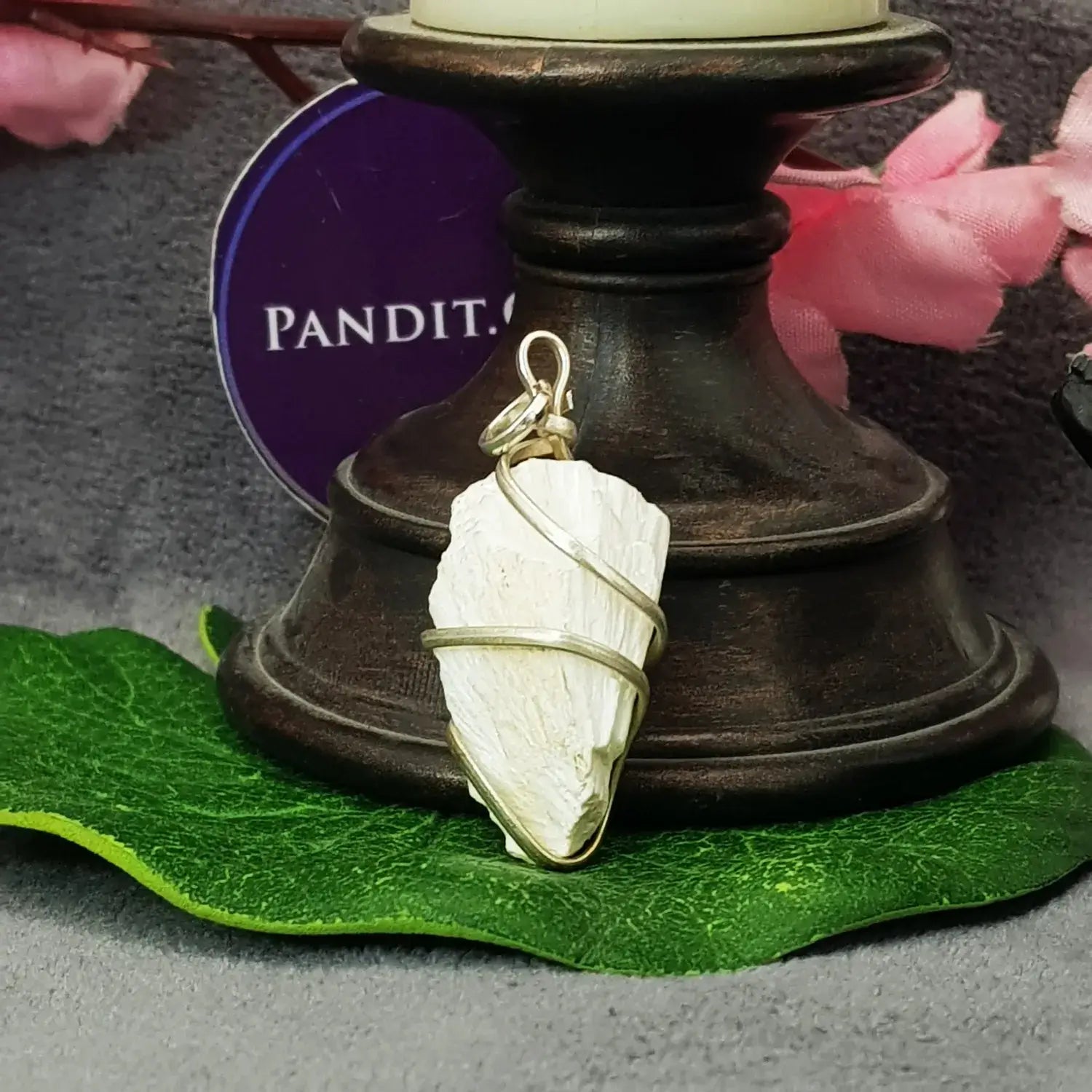 Scolecite Spiral Pendant
