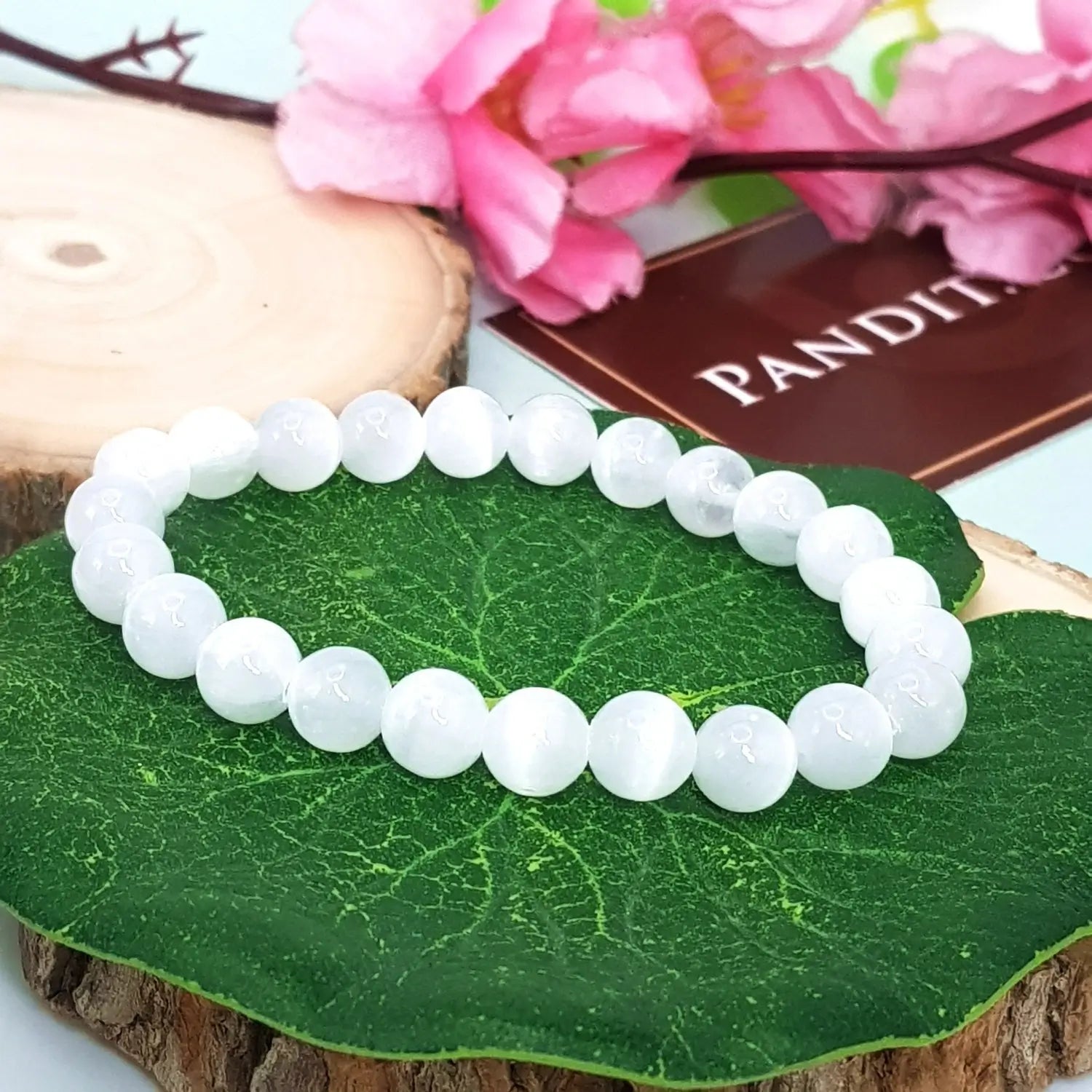 Selenite Bracelet - For Inner Bliss and Metal Clarity