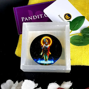 Selenite Shri Krishna Square Charging Bowl