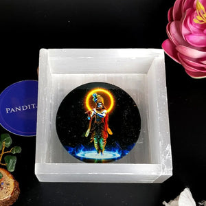 Selenite Shri Krishna Square Charging Bowl