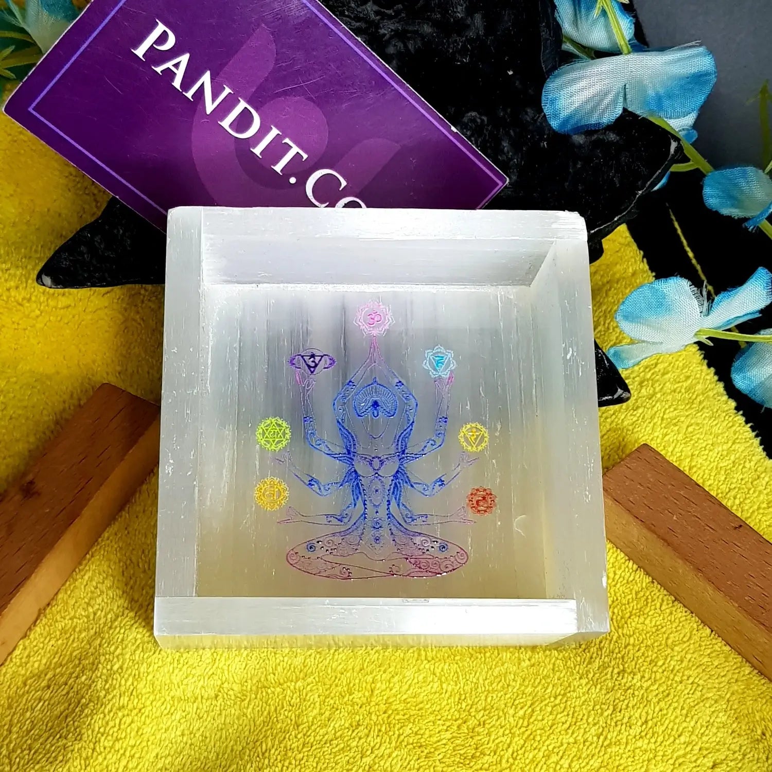 Selenite Shuddhi Shakti Square Charging Bowl