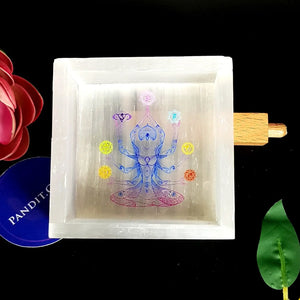 Selenite Shuddhi Shakti Square Charging Bowl