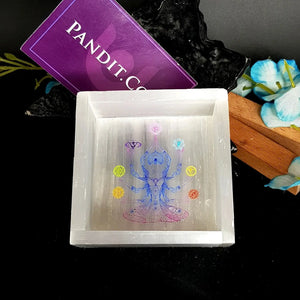 Selenite Shuddhi Shakti Square Charging Bowl