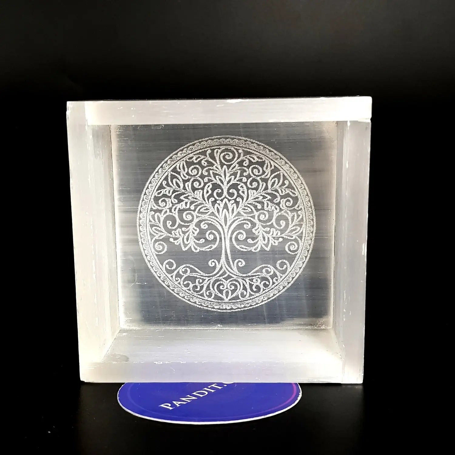 Selenite Tree Of Life Square Charging Bowl