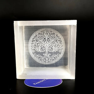 Selenite Tree Of Life Square Charging Bowl