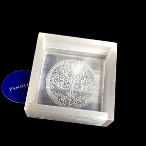 Selenite Tree Of Life Square Charging Bowl