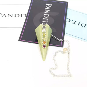 Serpentine 7 Chakra Dowsing Pendulum