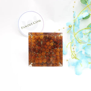 Shri Navgrah Pyramid Yantra With 5 Mukhi Rudraksha Beads