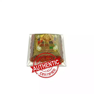 Shri Navgrah Pyramid Yantra with 5 Mukhi Rudraksha