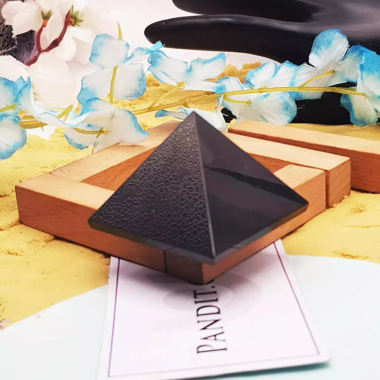 Shungite Crystal Pyramid