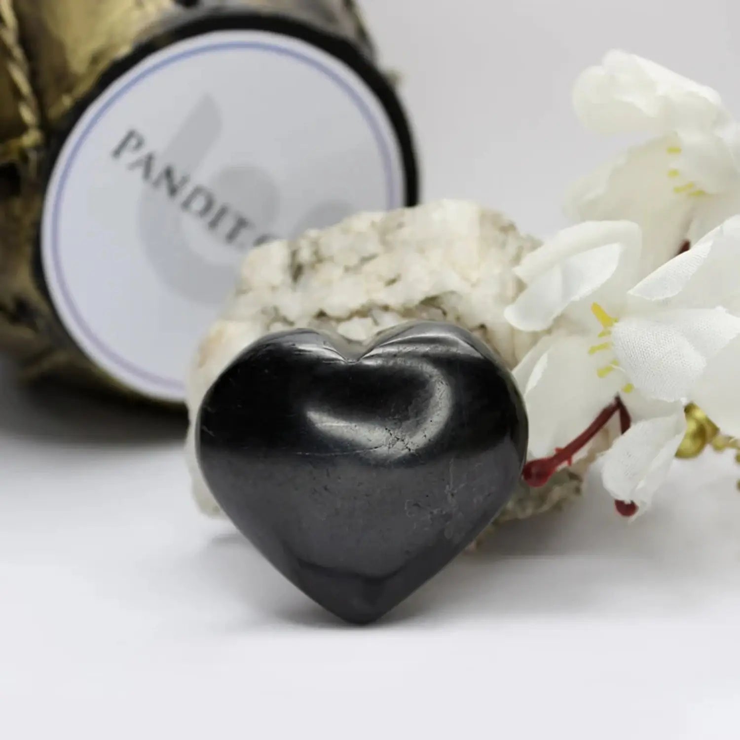 Shungite Healing Crystal Heart Stone
