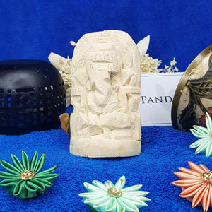 Shwetark Ganpati Aak Wooden Idol