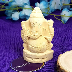 Shwetark Ganpati Aak Wooden Idol