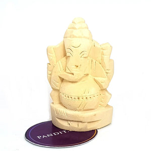 Shwetark Ganpati Aak Wooden Idol