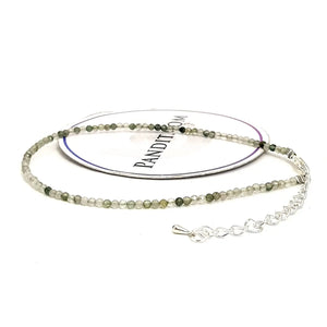 Sky Apatite Anklet — close-up of gemstone beads detail