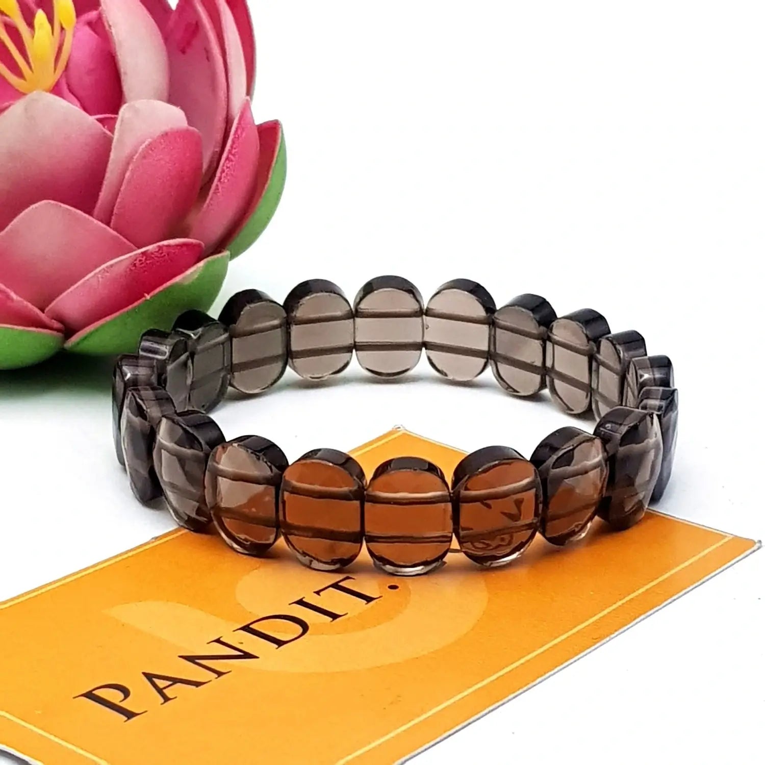 Smoky Quartz Oval Faceted Bracelet