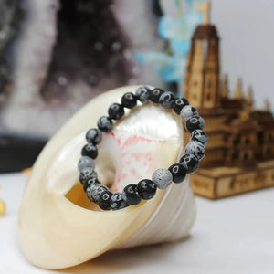 Snowflake Obsidian Bracelet