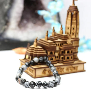 Snowflake Obsidian Bracelet