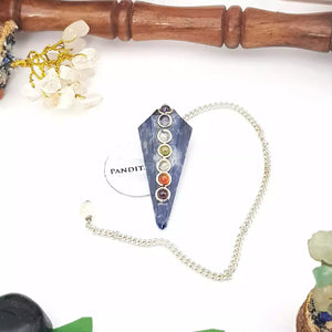 Sodalite 7 Chakra Dowsing Pendulum